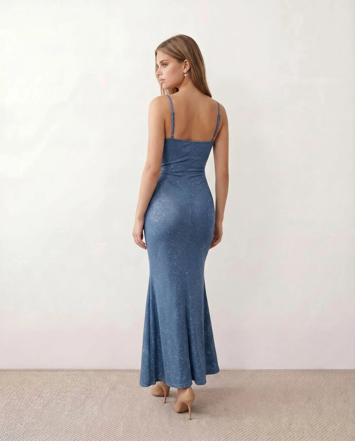 Valentina | Metallic Mermaid Maxi Dress