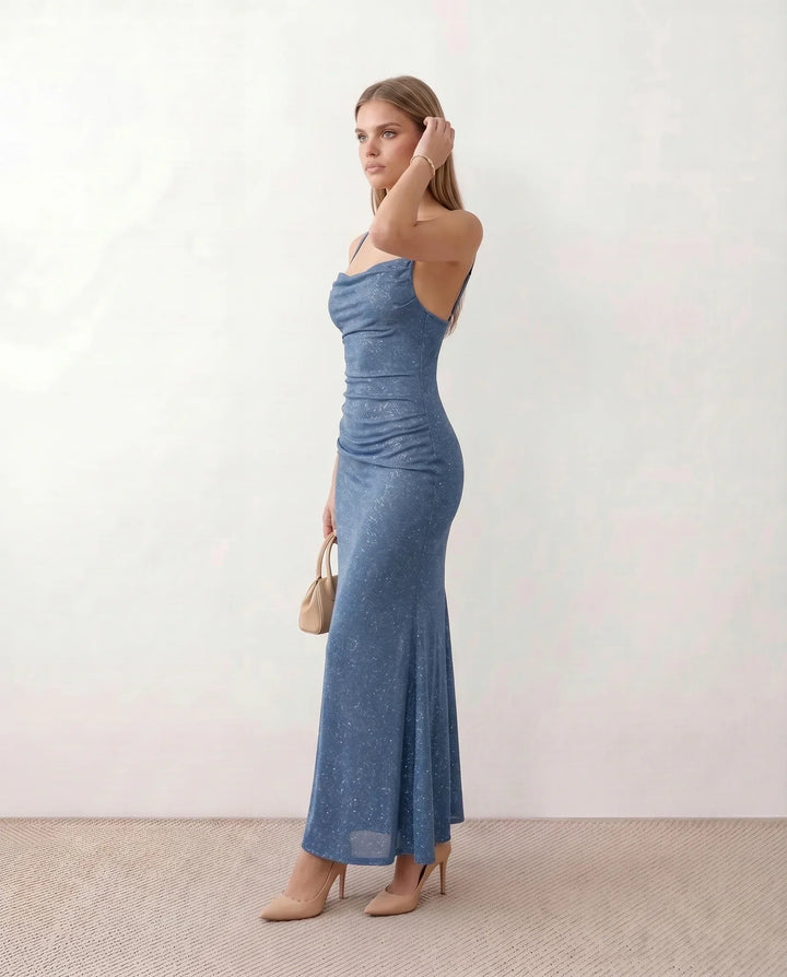 Valentina | Metallic Mermaid Maxi Dress