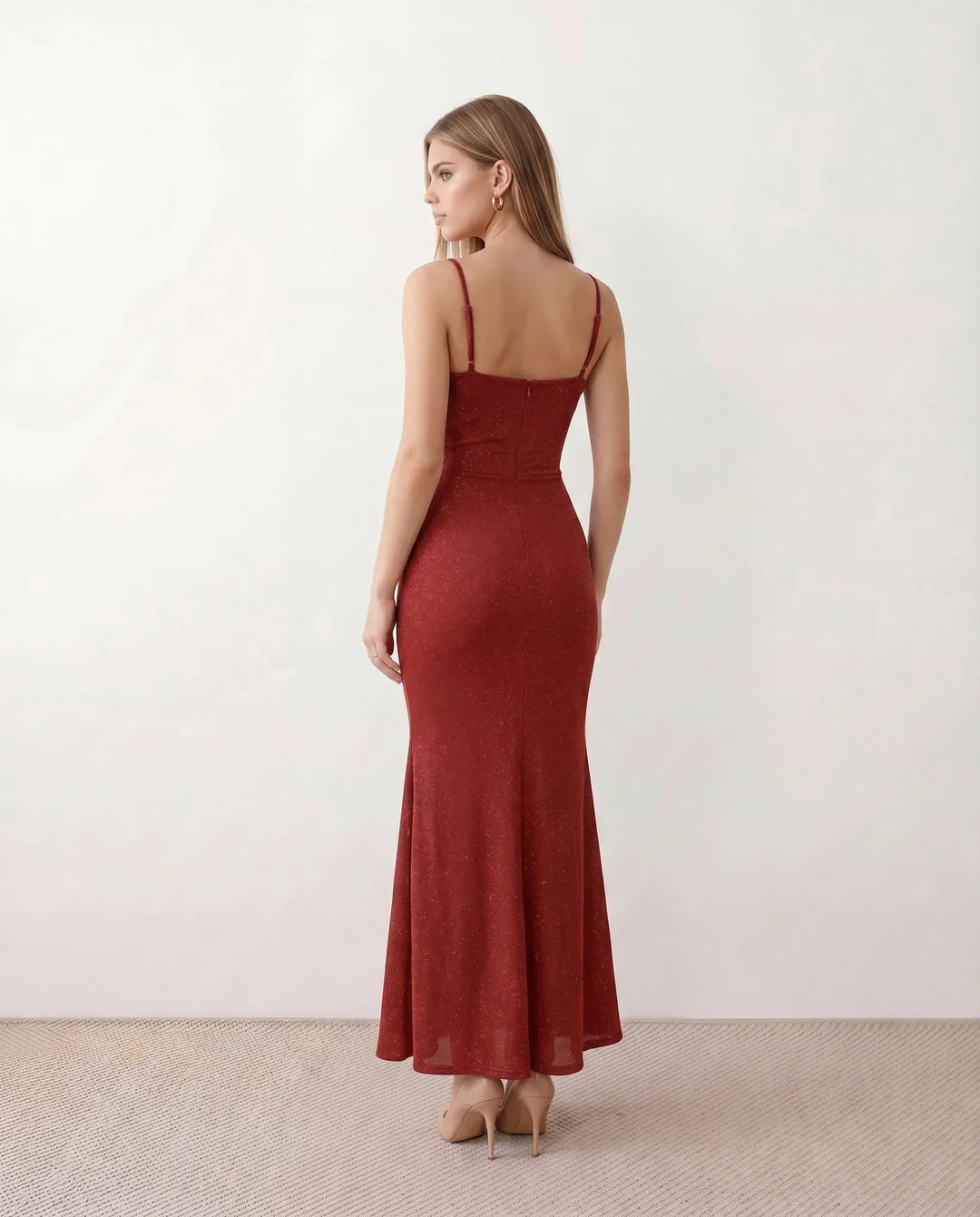 Valentina | Metallic Mermaid Maxi Dress