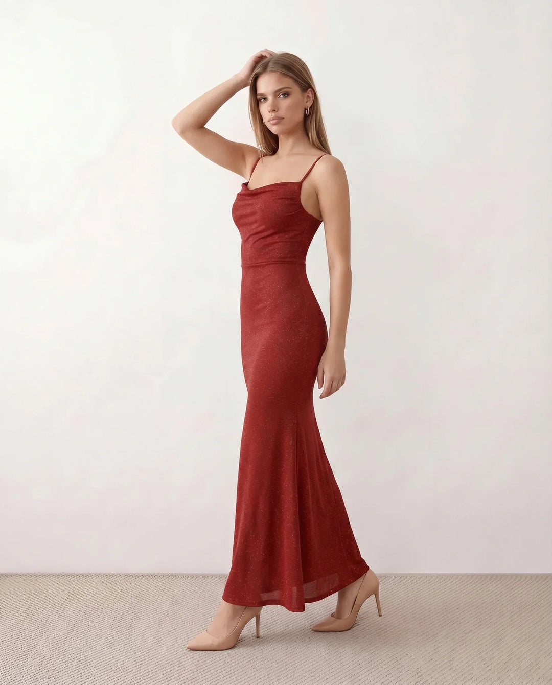 Valentina | Metallic Mermaid Maxi Dress