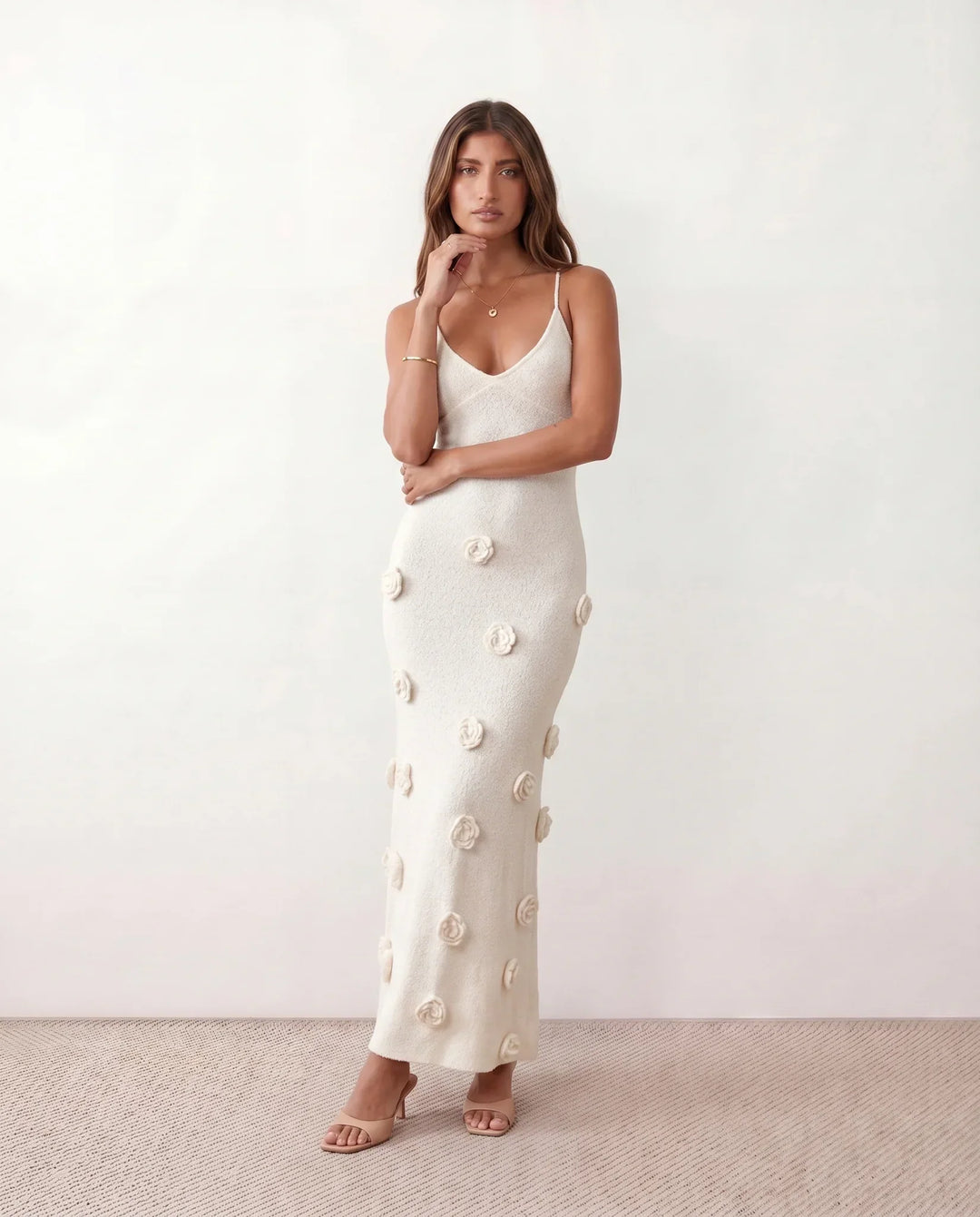 Justine | Spaghetti Strap Open Back Maxi Dress