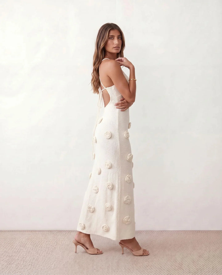 Justine | Spaghetti Strap Open Back Maxi Dress