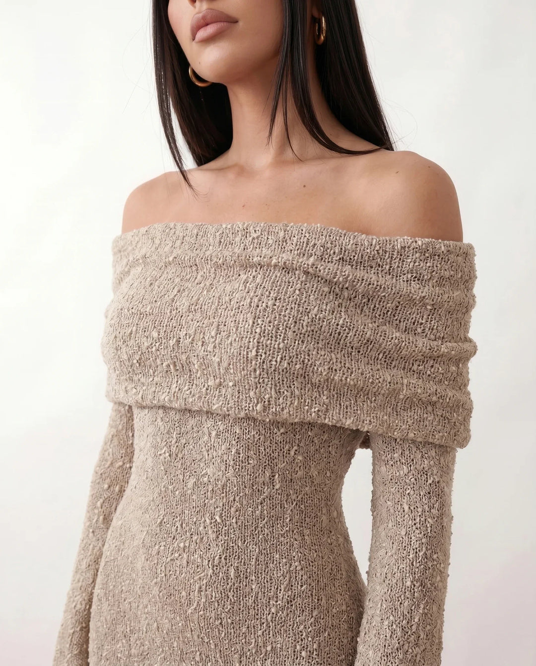 Priya | Off-Shoulder Fitted Maxi Dress