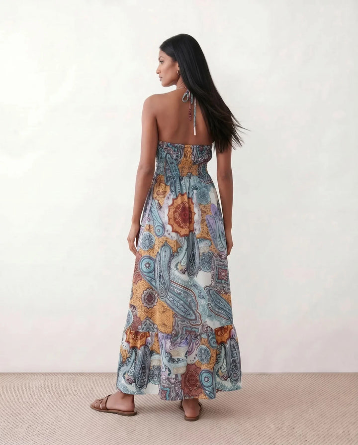 Celinde | Halter Backless Maxi Dress