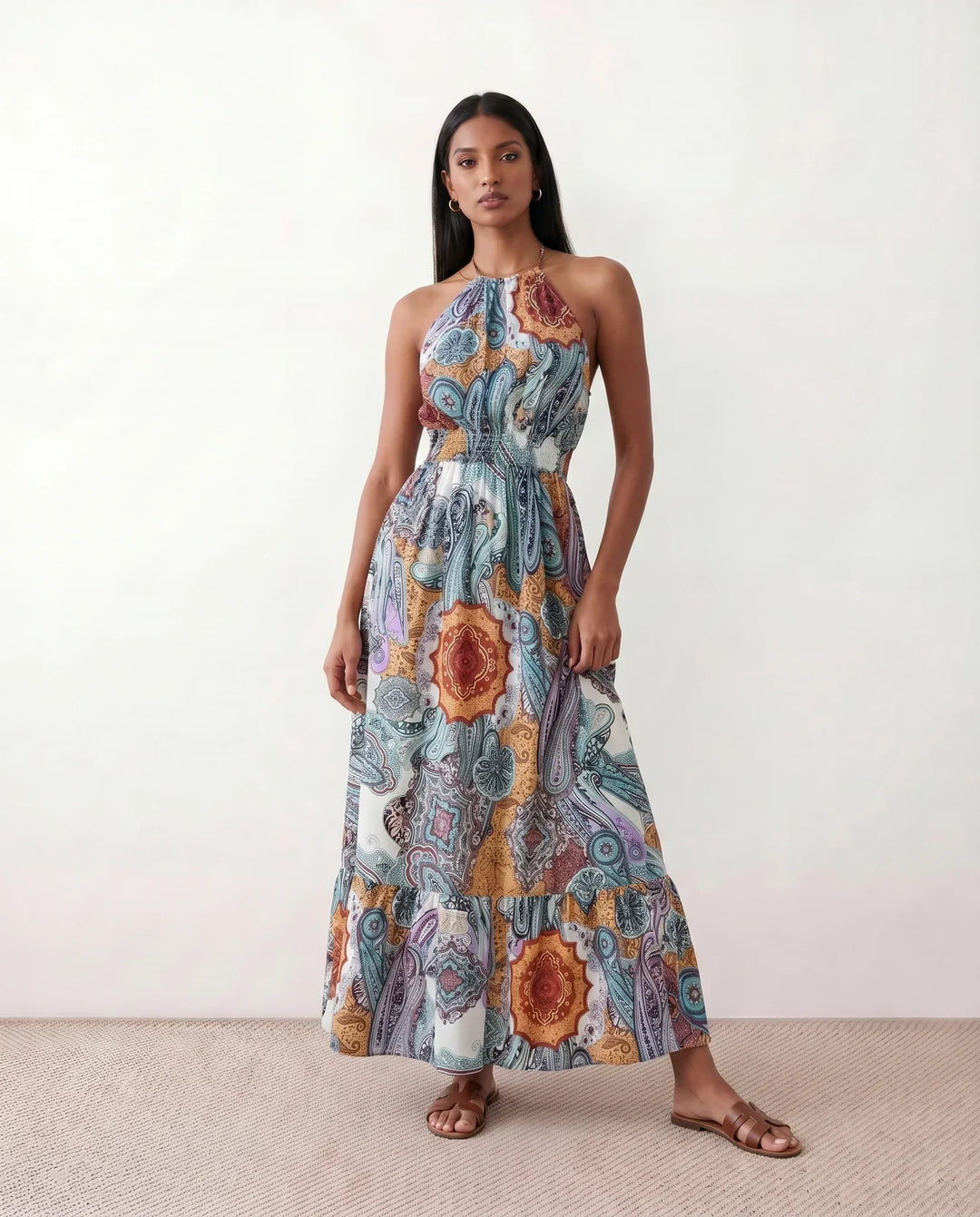 Celinde | Halter Backless Maxi Dress