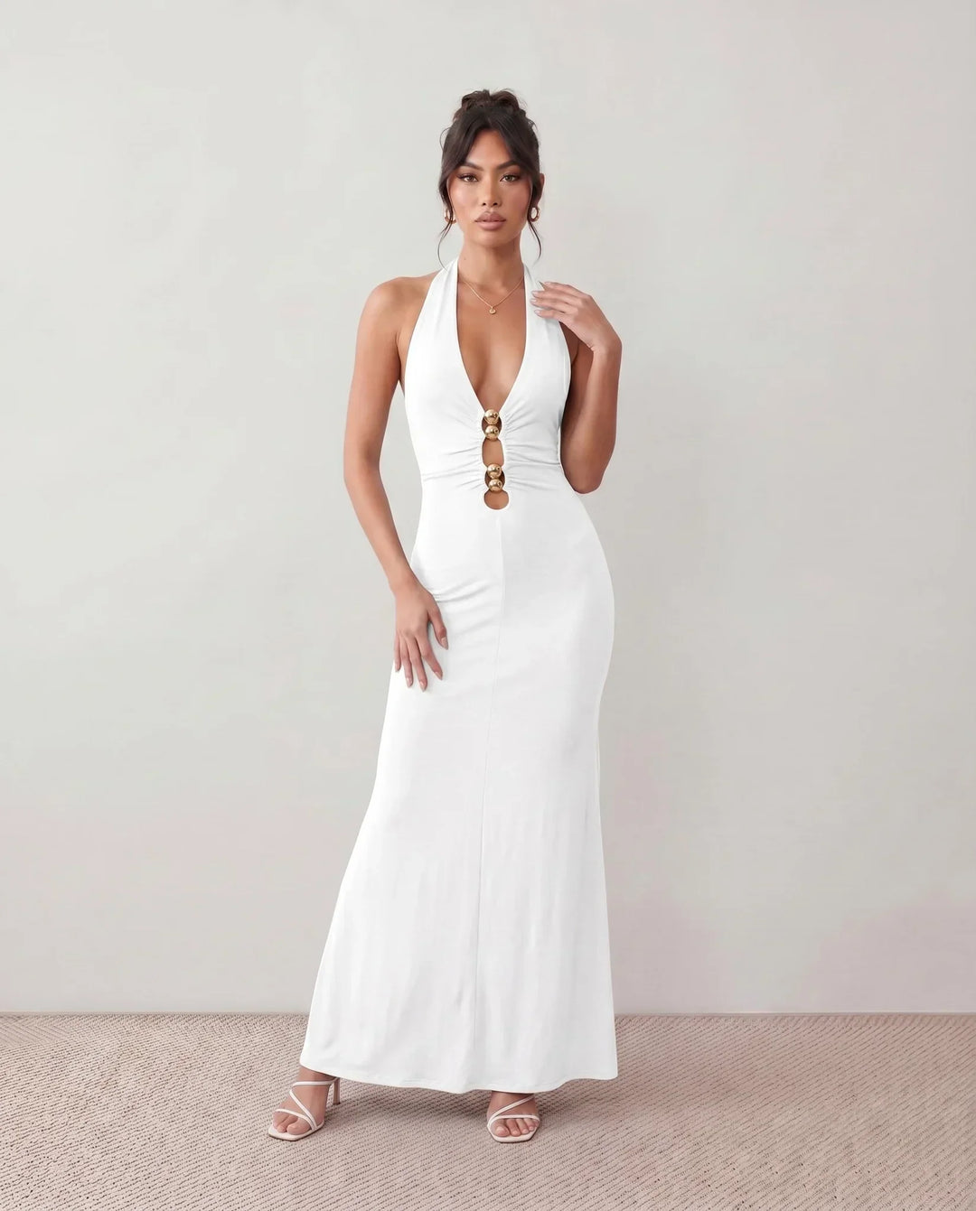 Cerys | Halter Neck Mermaid Maxi Dress