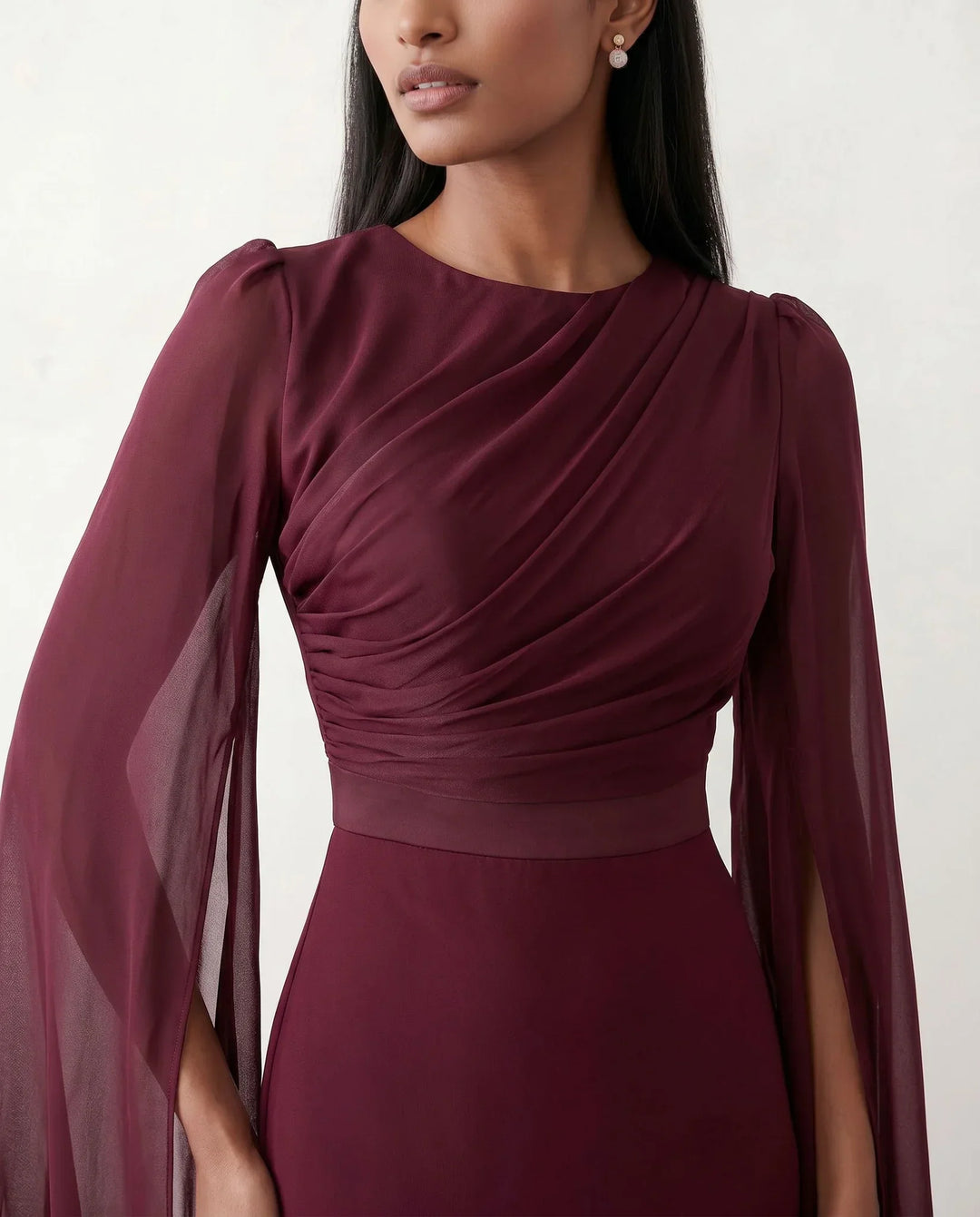 Elin | Lace-Up Mermaid Maxi Dress
