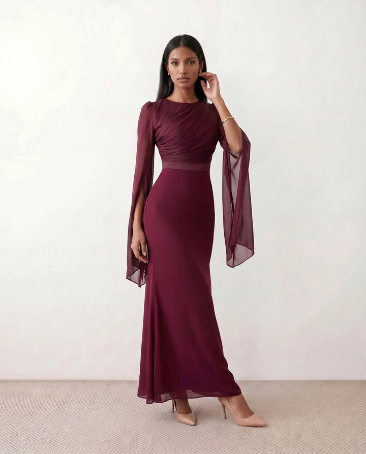 Elin | Lace-Up Mermaid Maxi Dress