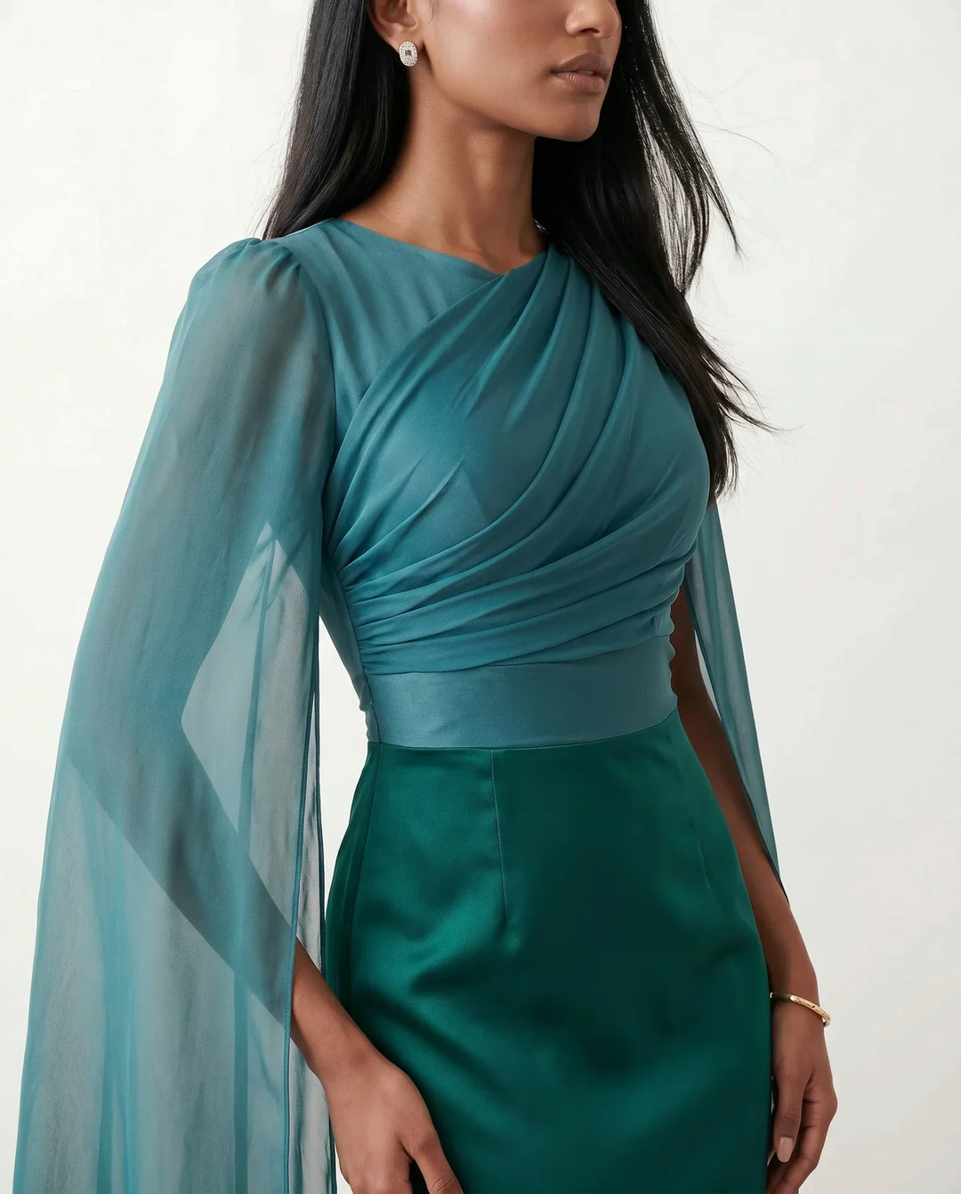 Elin | Lace-Up Mermaid Maxi Dress