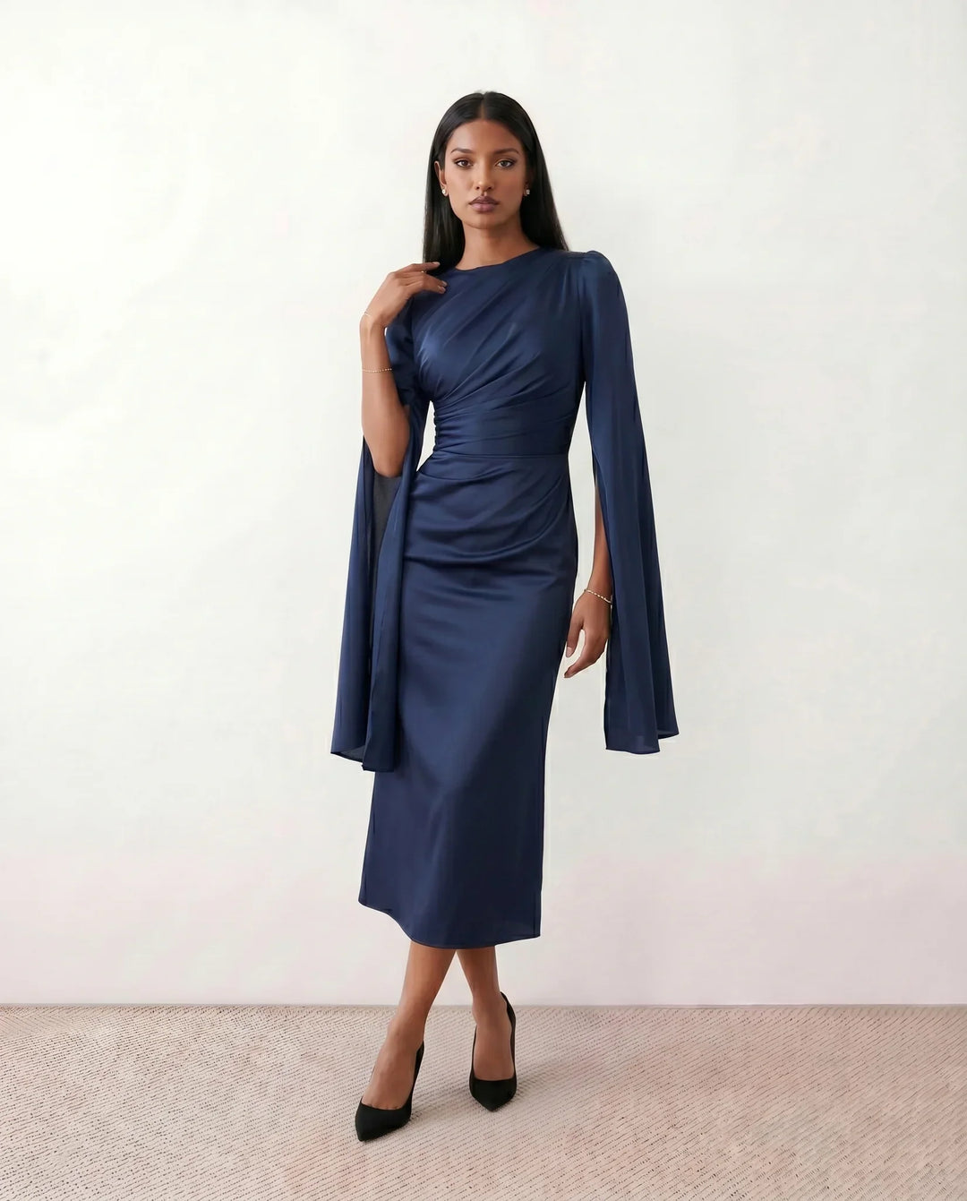 Elin | Lace-Up Mermaid Maxi Dress