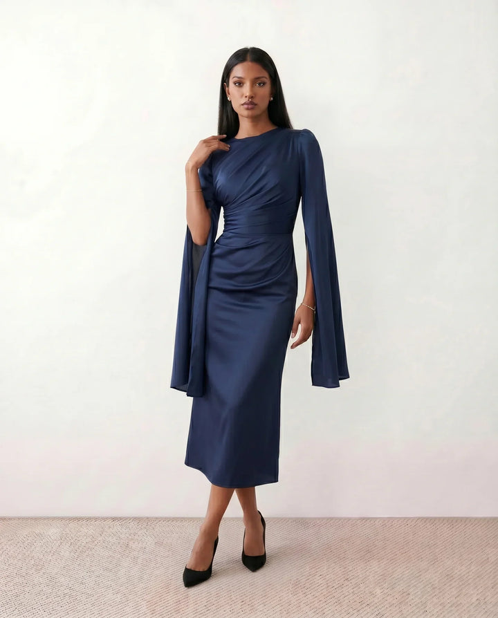 Elin | Lace-Up Mermaid Maxi Dress