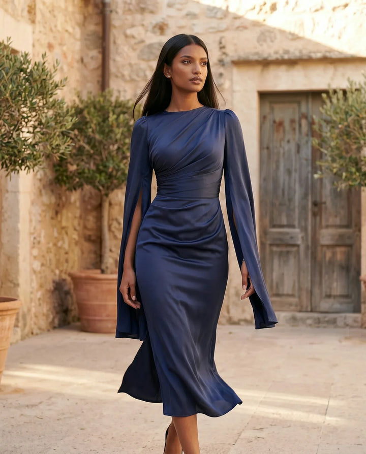 Elin | Lace-Up Mermaid Maxi Dress
