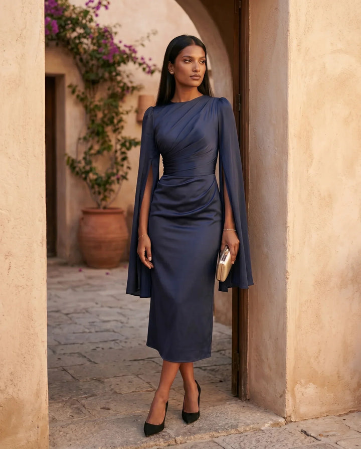 Elin | Lace-Up Mermaid Maxi Dress