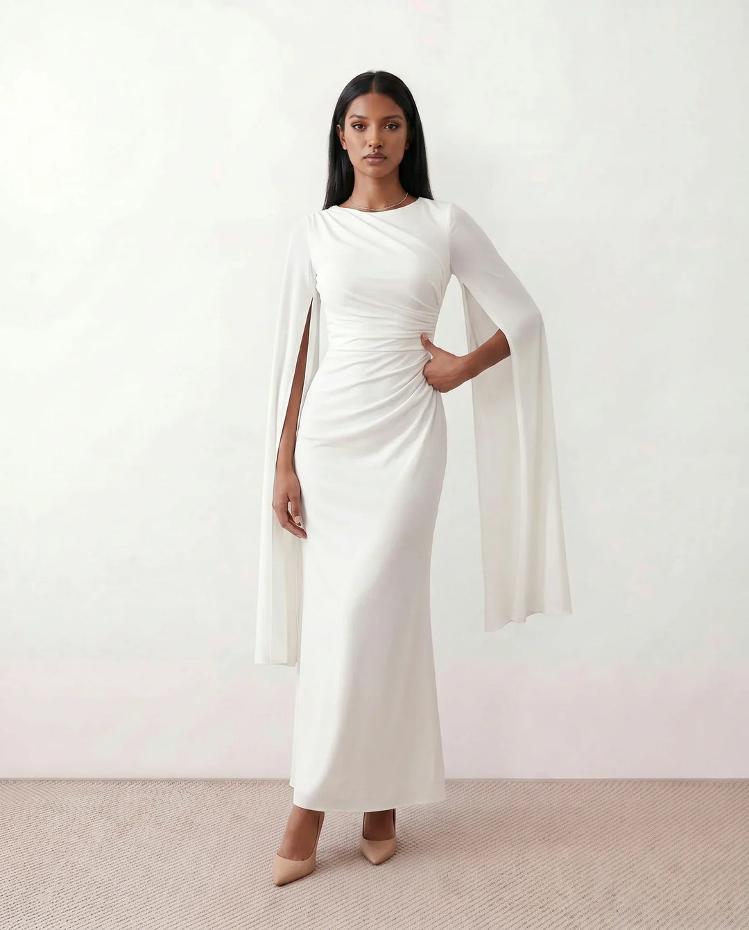 Elin | Lace-Up Mermaid Maxi Dress