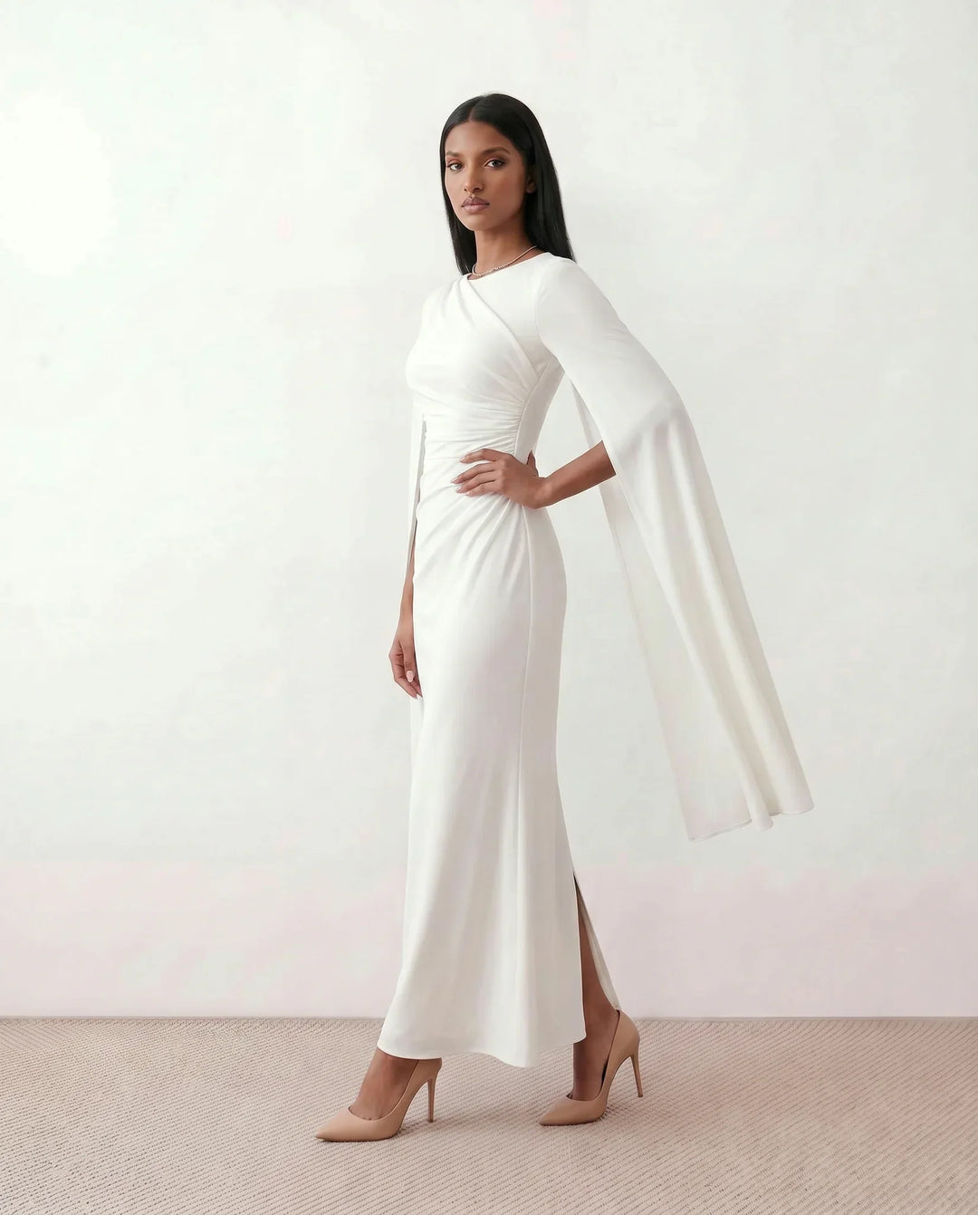 Elin | Lace-Up Mermaid Maxi Dress