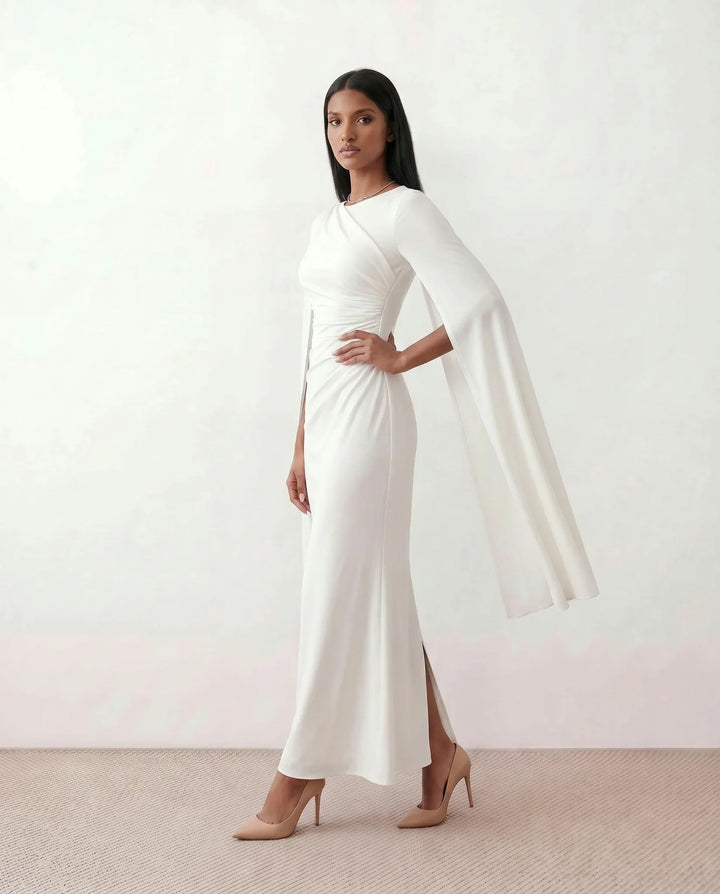 Elin | Lace-Up Mermaid Maxi Dress