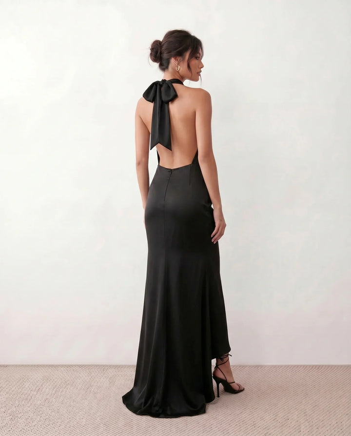 Georgina | Cowl Neck Satin-Look Maxi Dress