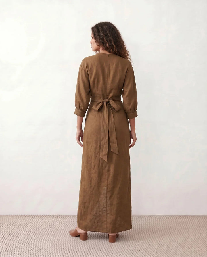 Tamsin | Tie-Back Wrap Maxi Dress