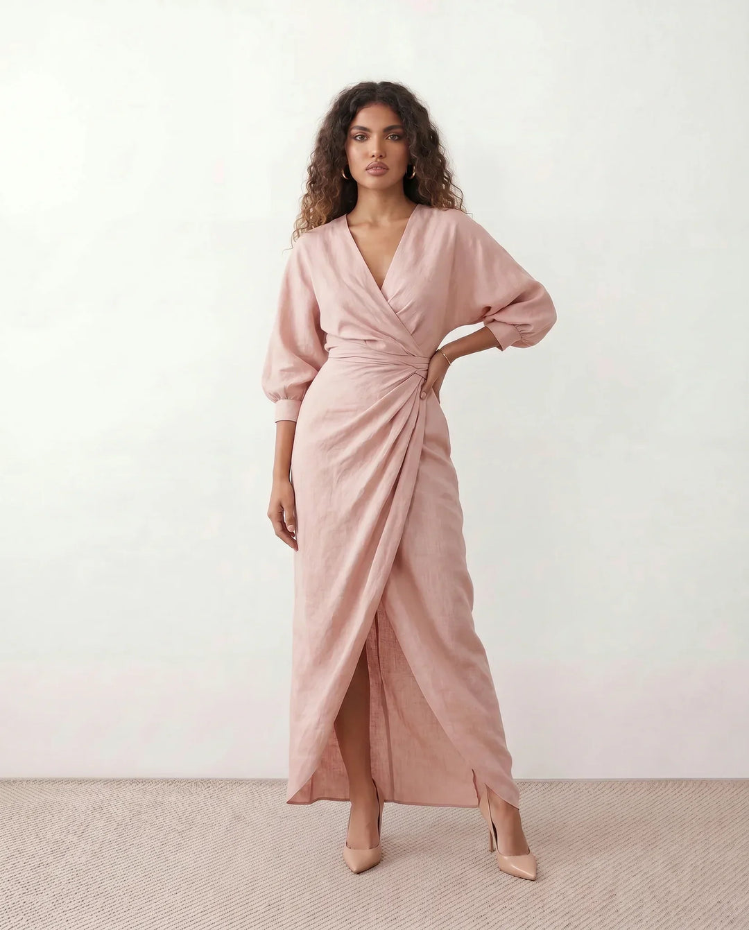 Tamsin | Tie-Back Wrap Maxi Dress