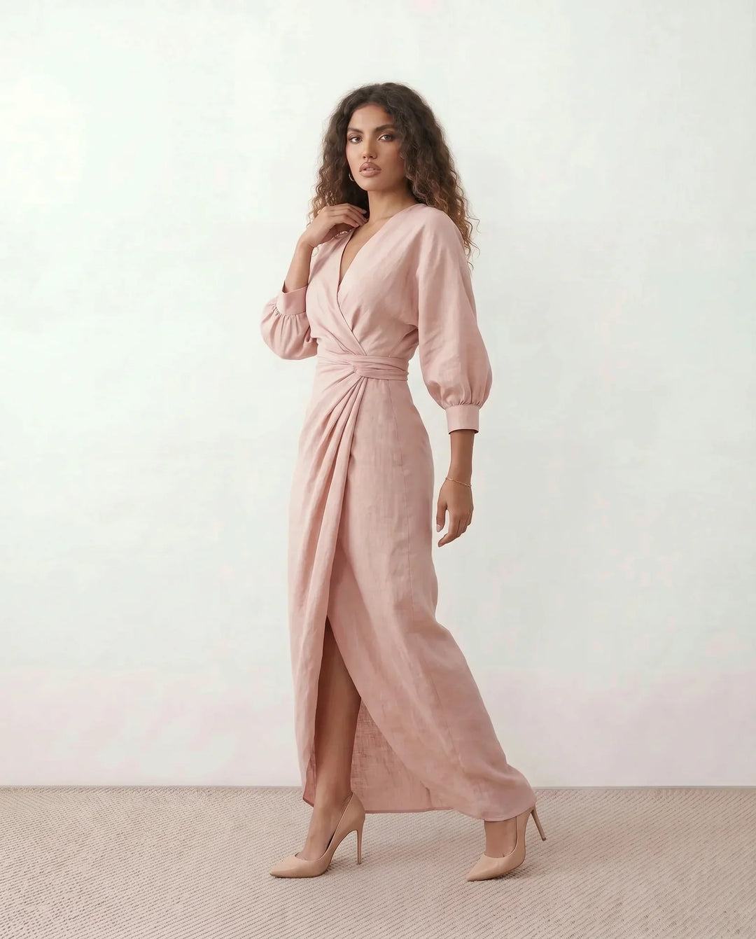 Tamsin | Tie-Back Wrap Maxi Dress