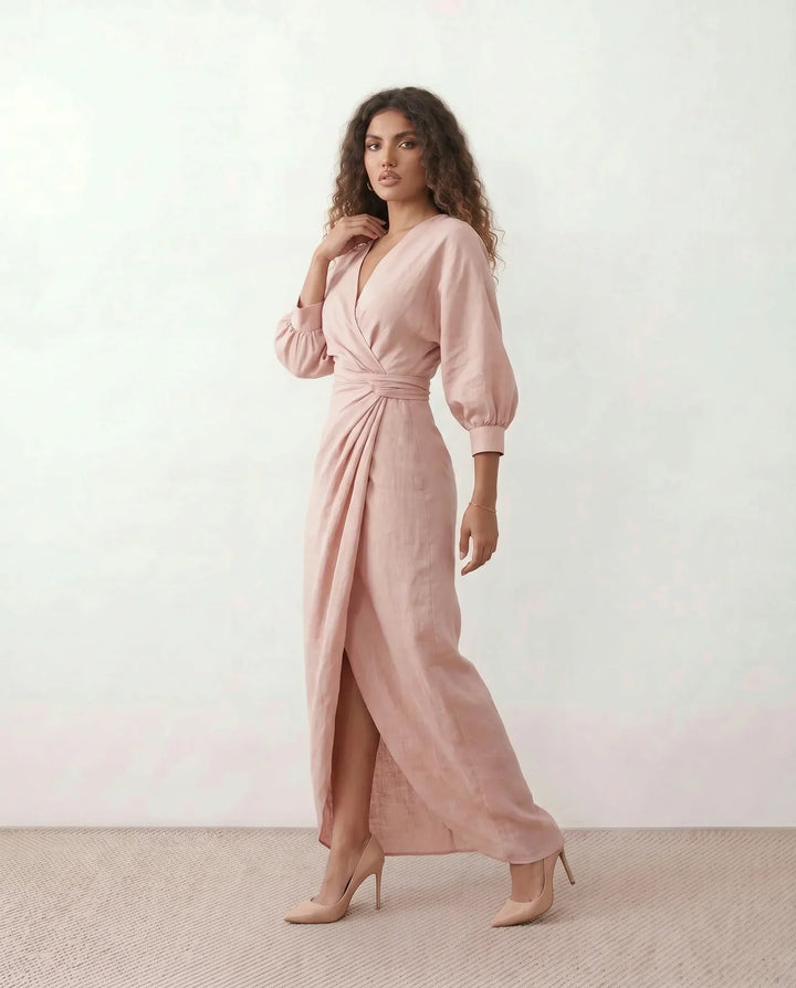 Tamsin | Tie-Back Wrap Maxi Dress