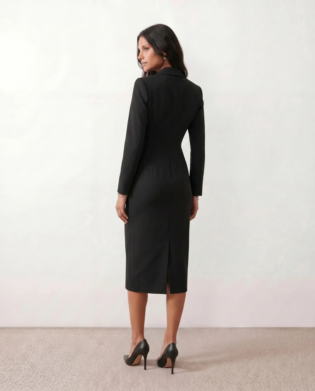 Kaylee | Front Slit Wedding Guest Midi Dress
