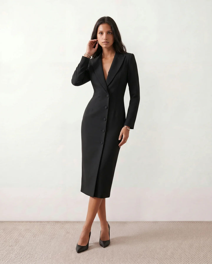 Kaylee | Front Slit Wedding Guest Midi Dress
