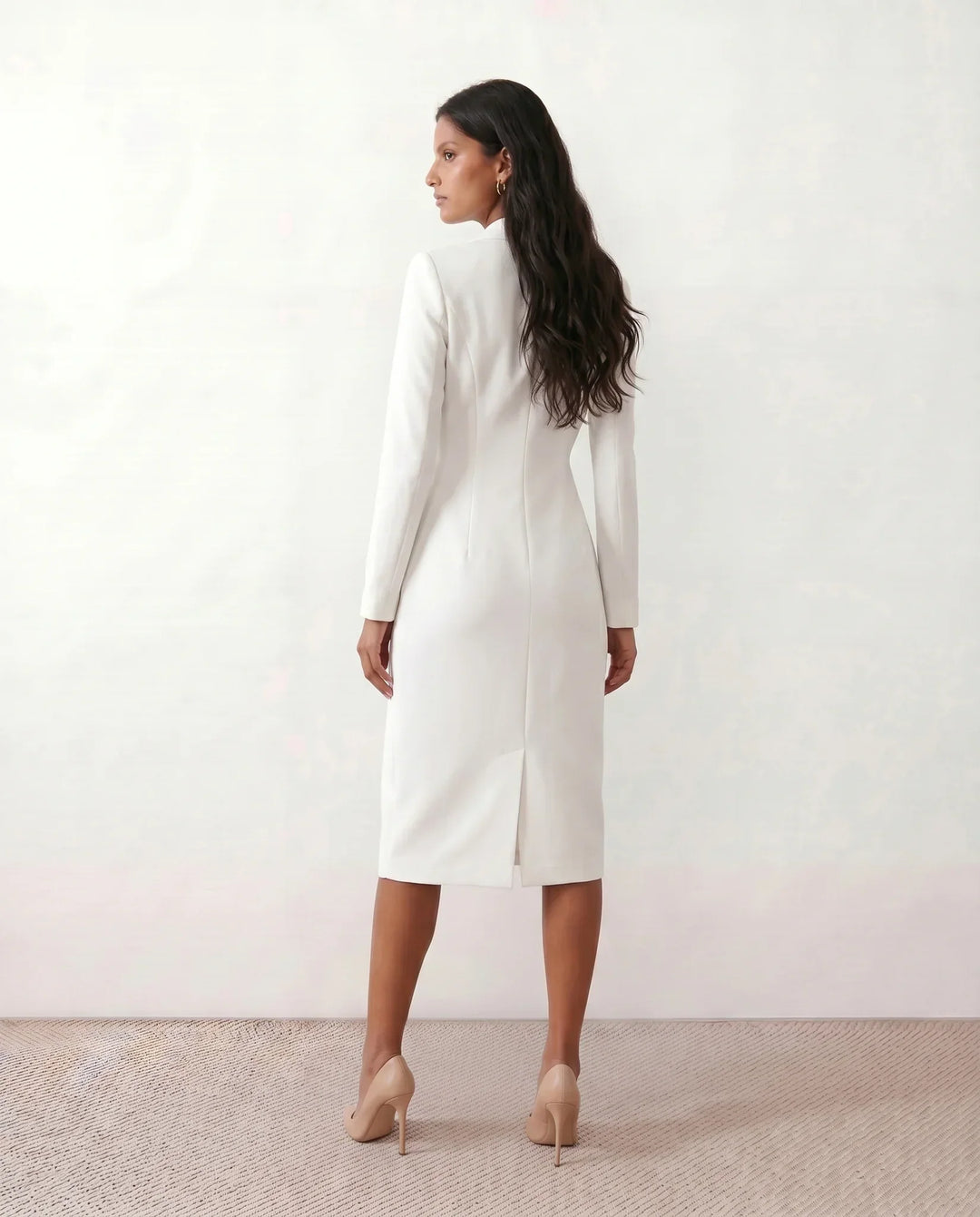 Kaylee | Front Slit Wedding Guest Midi Dress