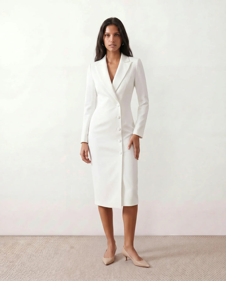 Kaylee | Front Slit Wedding Guest Midi Dress