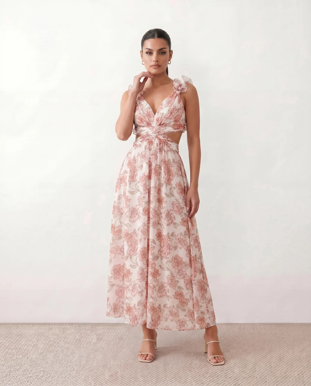 Giedre | Lace-Up A-Line Midi Dress