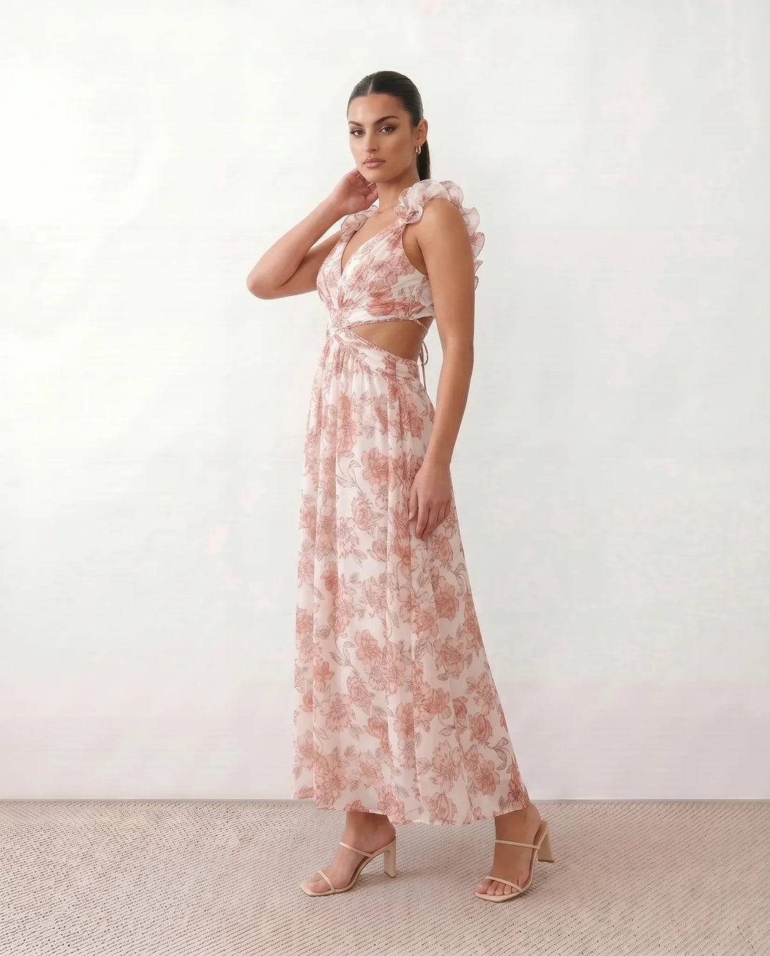 Giedre | Lace-Up A-Line Midi Dress
