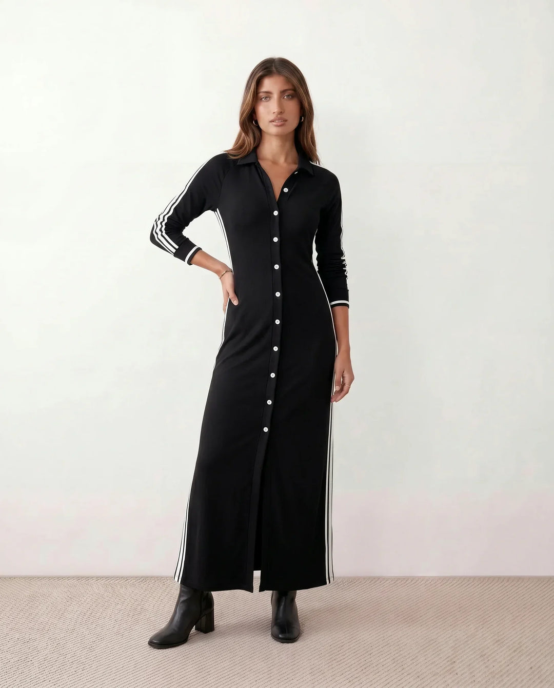 Tatum | Striped Button-Front Maxi Dress