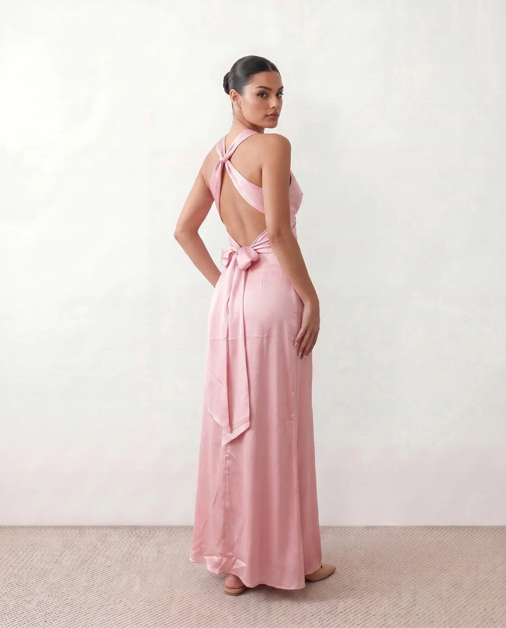 Vendula | Backless Bow Detail Maxi Dress