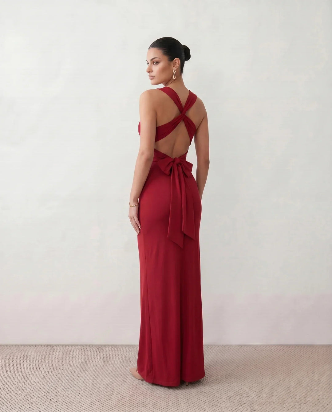 Vendula | Backless Bow Detail Maxi Dress