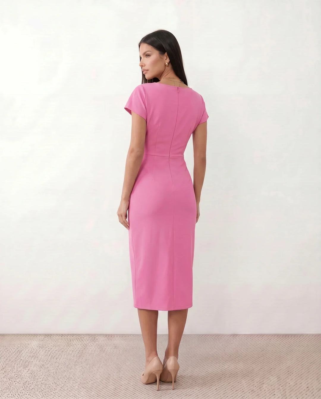 Eugenia | Draped Wrap Midi Dress