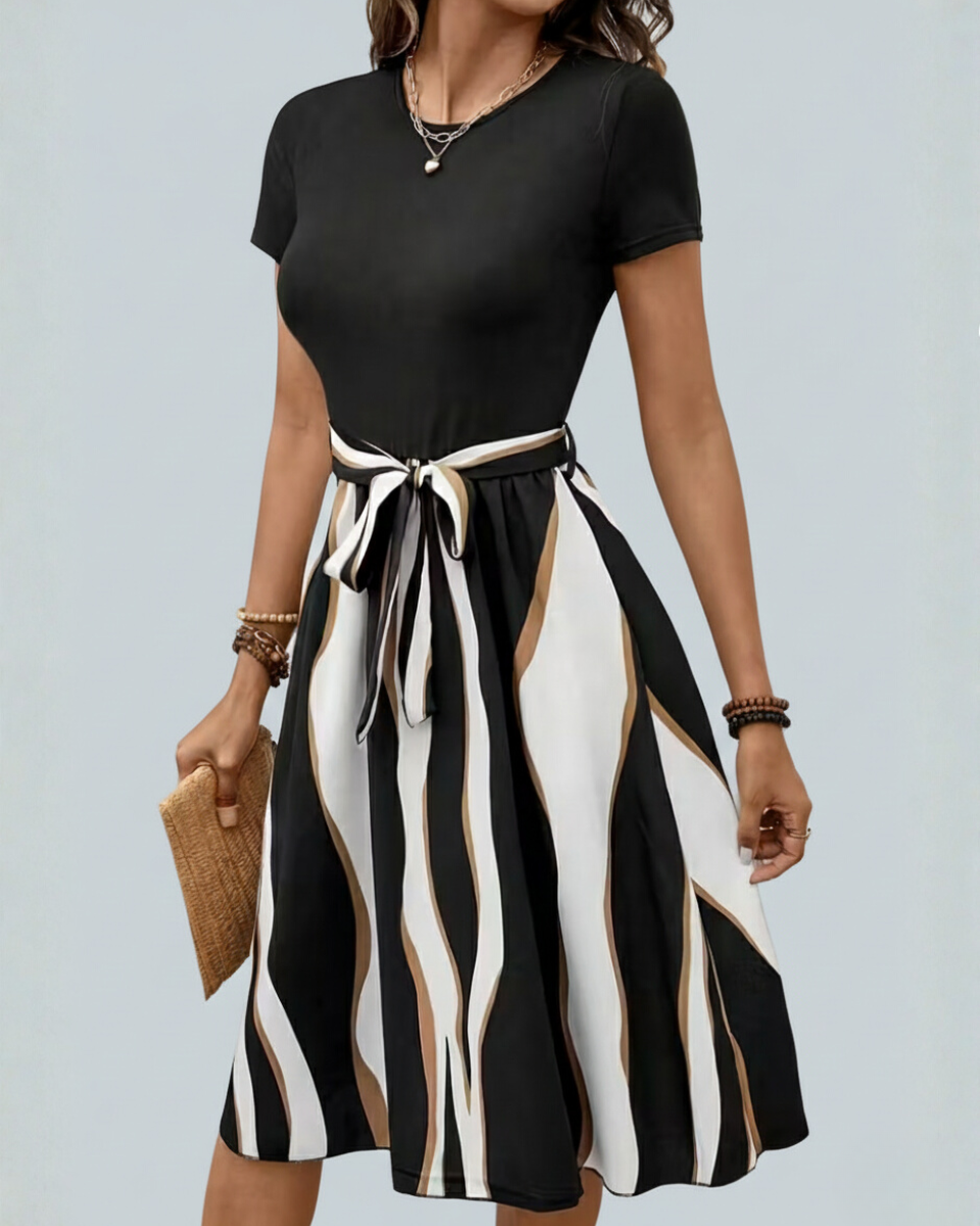 Elina | Midi Dress with Tie Band