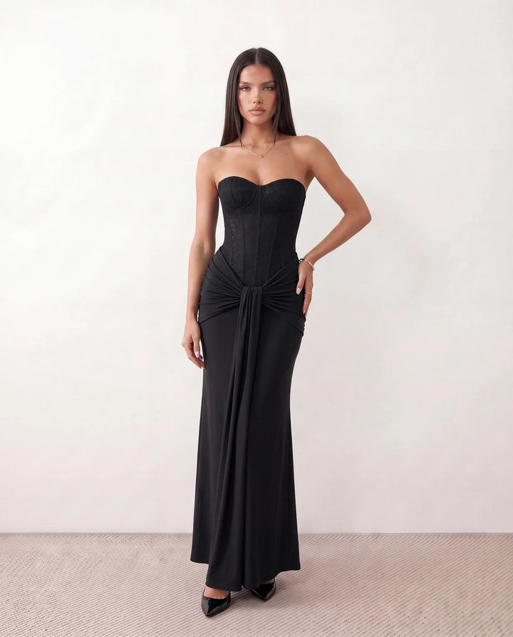 Ulrika | Strapless Sequined Maxi Dress