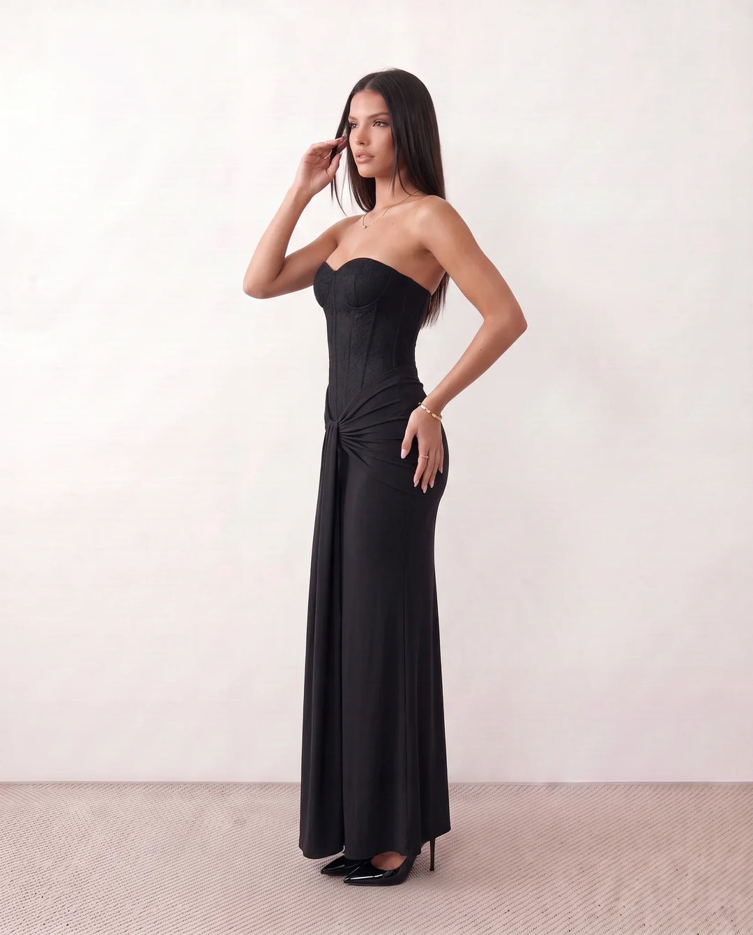 Ulrika | Strapless Sequined Maxi Dress