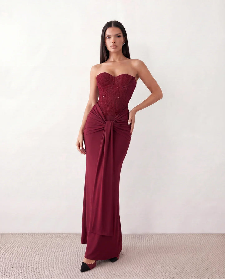 Ulrika | Strapless Sequined Maxi Dress