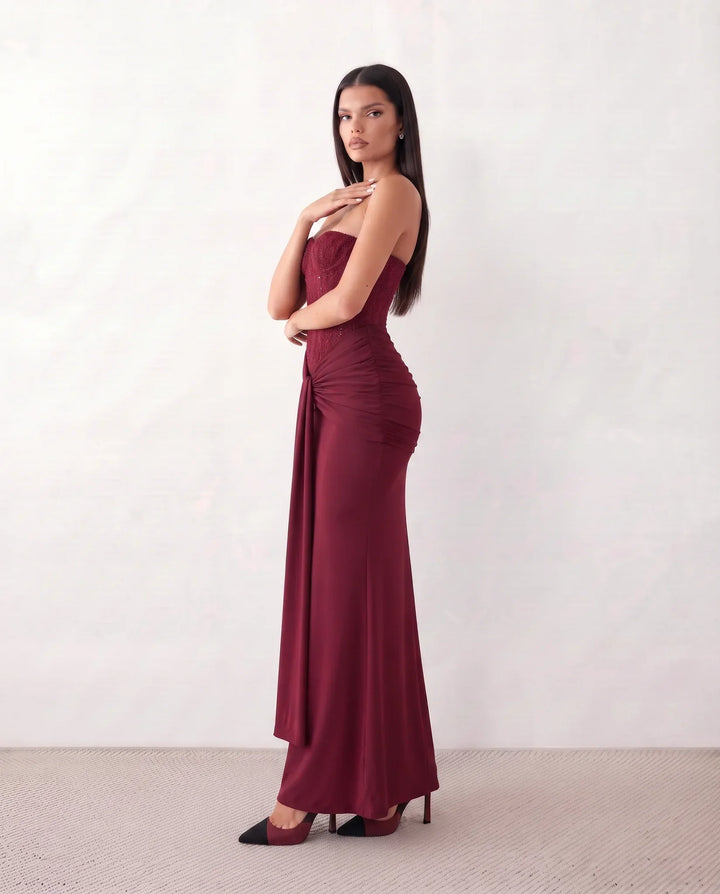 Ulrika | Strapless Sequined Maxi Dress