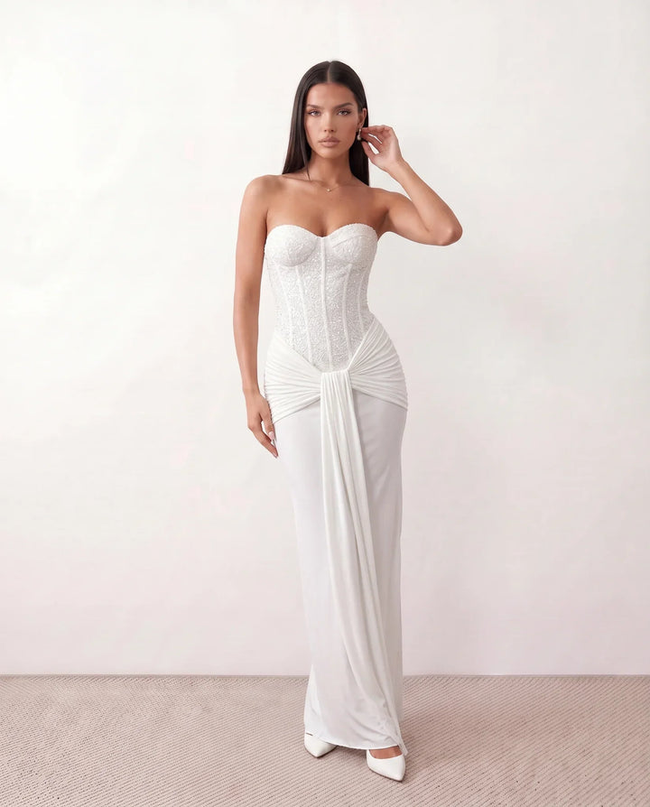 Ulrika | Strapless Sequined Maxi Dress