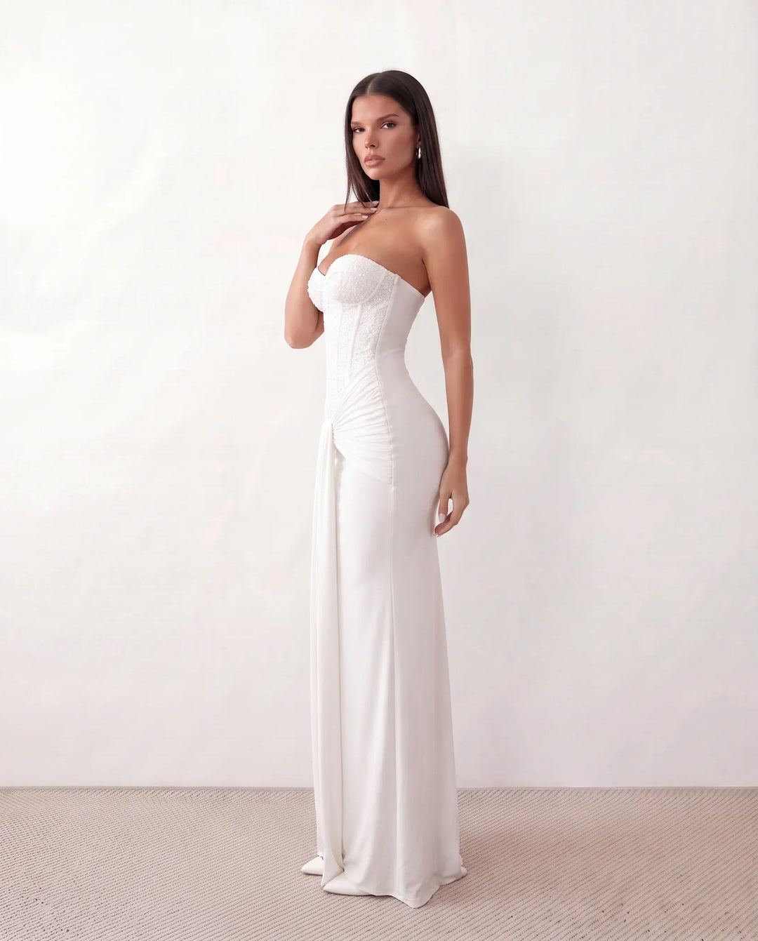 Ulrika | Strapless Sequined Maxi Dress