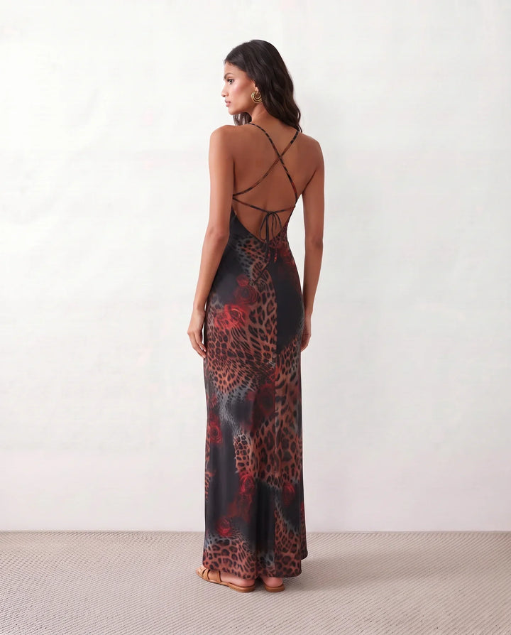 Adelia | Spaghetti Strap Slip Maxi Dress