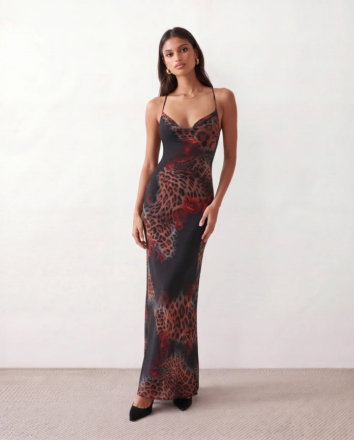 Adelia | Spaghetti Strap Slip Maxi Dress