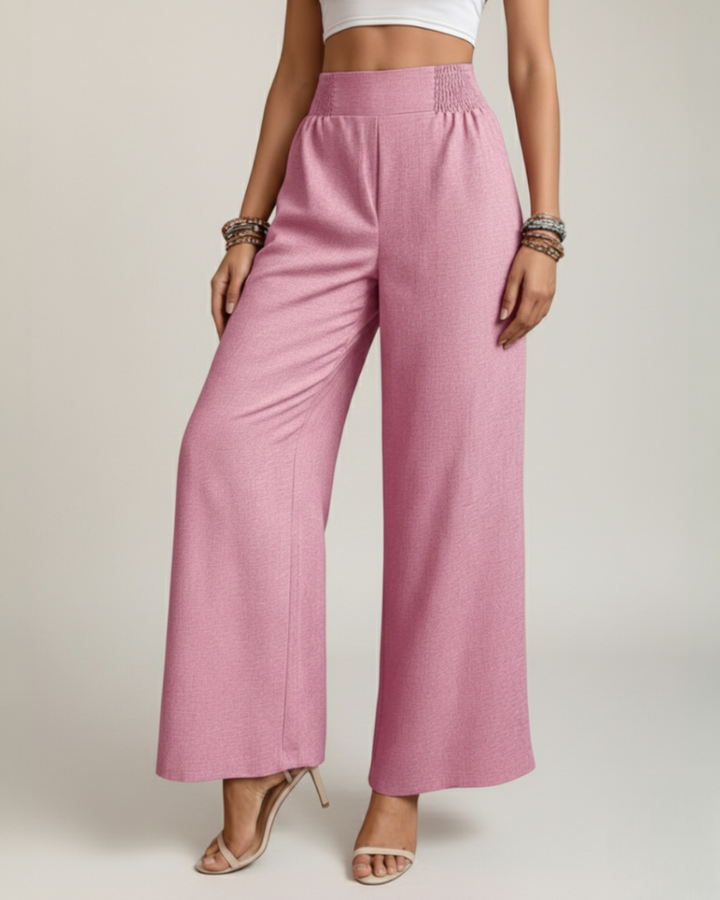 Lina | Wide-Leg Trousers with Elastic Waist