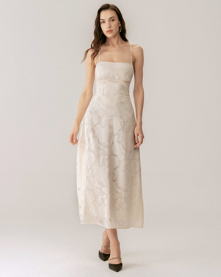 Edith | Jacquard Corset Slip Maxi Dress
