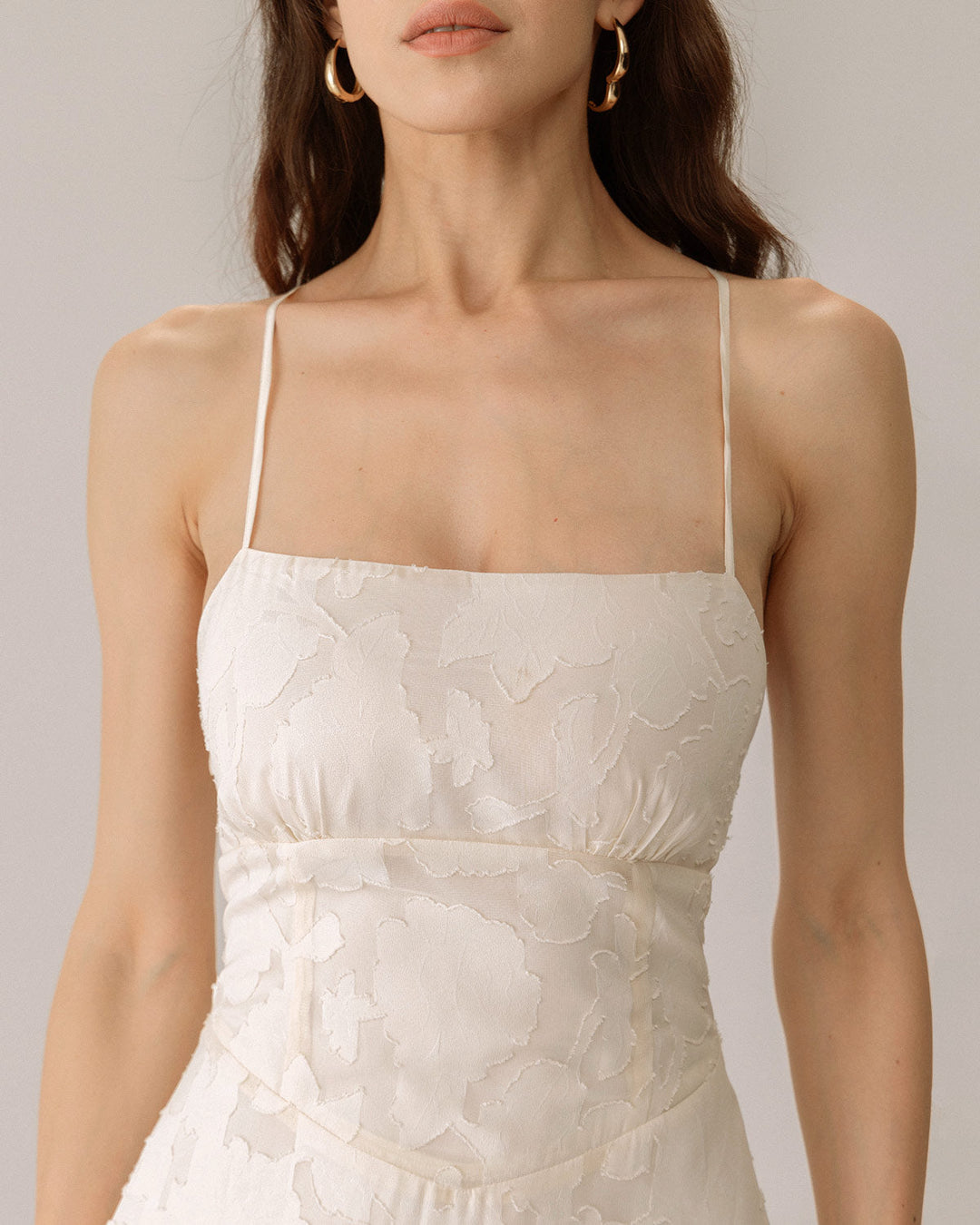 Edith | Jacquard Corset Slip Maxi Dress