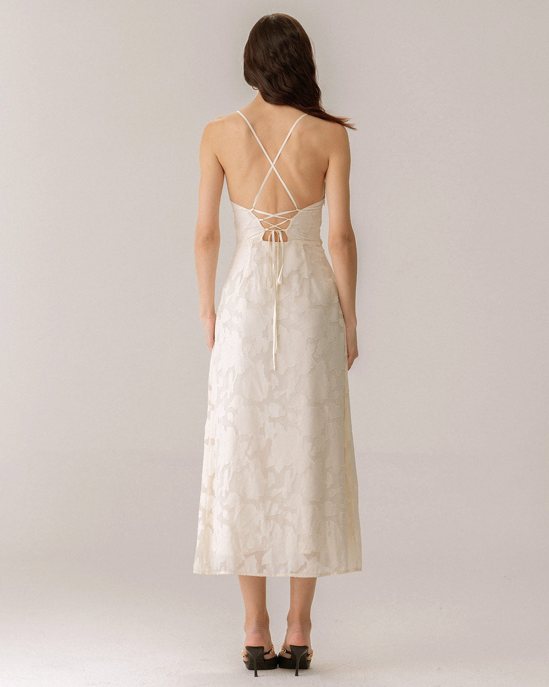 Edith | Jacquard Corset Slip Maxi Dress