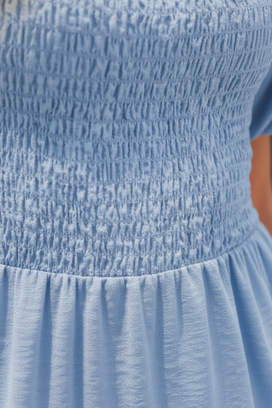 Evie | Midi Dress with Smocked Bodice