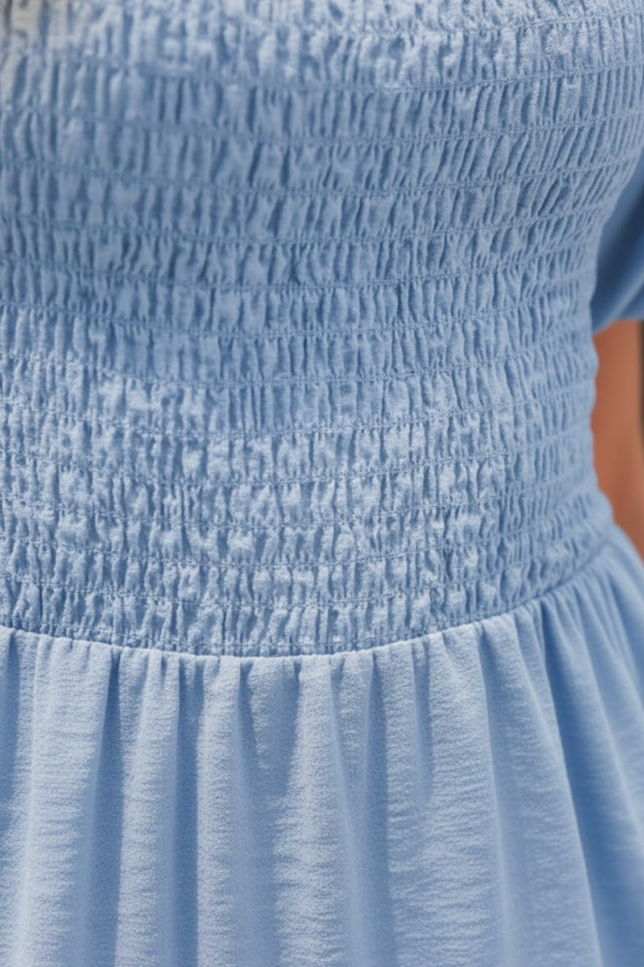 Evie | Midi Dress with Smocked Bodice